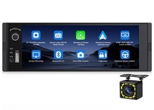 6,36 pol. 1 DIN carro estéreo sem fio Apple CarPlay Android auto reprodutor multimídia SWC comprar usado  Enviando para Brazil