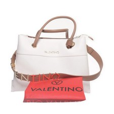 Valentino by Mario Valentino, torebka, damska, biała/brązowa, 35, 13, 25 cm #ken na sprzedaż  PL
