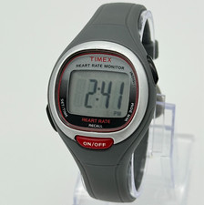 Relógio monitor unissex TIMEX cinza resina digital LCD HR, Indiglo, funciona 39mm T5K535 comprar usado  Enviando para Brazil