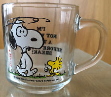 snoopy glass mug for sale  CHRISTCHURCH