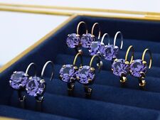 Tanzanite earrings leverback for sale  STOCKPORT