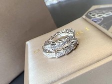 Anel clássico Bulgari diamante completo osso de cobra comprar usado  Enviando para Brazil