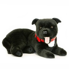 ~❤️BOCCHETTA Staffy PEPPER 35cm 14" preto Bull Terrier Staffie Dog brinquedo macio❤️, usado comprar usado  Enviando para Brazil
