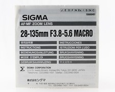 Bedienungsanleitung sigma zoom gebraucht kaufen  Filderstadt