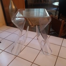 Suporte para revistas de mesa Lucite Ghost estilo moderno meados do século comprar usado  Enviando para Brazil