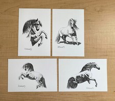 Cartões postais desenho a lápis cavalo Juan Llamas Madrid Espanha 6 x 4" não usados, usado comprar usado  Enviando para Brazil