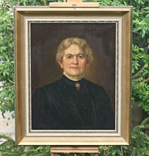 Portrait Of A Woman - Amalie Von Hartmann ? Oil On Canvas Painting From Hamburg na sprzedaż  PL