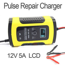 Carregador automático de bateria 12V 5A LCD reparo de pulso de carro motocicleta (versão da UE), usado comprar usado  Enviando para Brazil