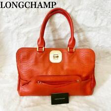 Bolsa tote Longchamp A4 possível píton em relevo laranja importação do Japão comprar usado  Enviando para Brazil