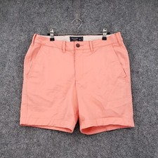 Bermuda Abercrombie & Fitch Masculina 32 Pêssego Chino Elástica Frente Plana Zíper Mosca, usado comprar usado  Enviando para Brazil