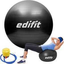Piłka do pilatesu EDIFIT 65 cm - czarna, klasyczna forma na sprzedaż  PL