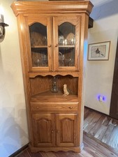 solid oak corner cabinet for sale  West Bloomfield