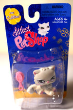LPS Littlest Pet Shop Przytulny szary perski kot #722 #609 Nowy Nib Pojedynczy na sprzedaż  Wysyłka do Poland