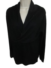 Usado, Suéter cruzado Peck & Peck 100% cashmere preto surplice tamanho G comprar usado Usado, Suéter cruzado Peck & Peck 100% cashmere preto surplice tamanho G comprar usado  Enviando para Brazil