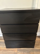 ikea malm black for sale  WEMBLEY