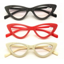 Óculos de leitura feminino olho de gato Bling óculos presbiopicos femininos leitores da moda comprar usado  Enviando para Brazil