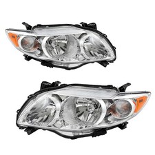 Faróis cromados Toyota Corolla 4Dr 2009-2010 lâmpadas de canto âmbar esquerda+direita comprar usado  Enviando para Brazil