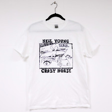 Camiseta branca Neil Young - Crazy Horse Zuma discos de reprise folk rock comprar usado  Enviando para Brazil