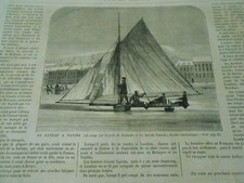 Gravure 1866 - Le Bateau à Patins en usage sur le golfe de Finlande comprar usado  Enviando para Brazil