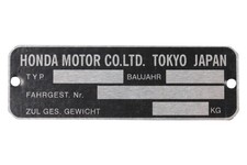 Typenschild honda gebraucht kaufen Typenschild honda gebraucht kaufen  Pirna, Dohma, Struppen