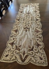 Beaded embroidered table for sale  Oak Lawn