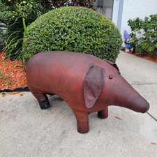 Leather pig footstool for sale  Cape Canaveral