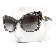 Óculos de sol Dolce Gabbana DG 4405 3287/8G preto renda em ouro transparente logotipo DG com estojo comprar usado  Enviando para Brazil