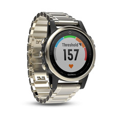 Usado, Relógio multiesportivo Garmin Fenix 5S safira GPS externo pulseira de metal tom dourado comprar usado  Enviando para Brazil