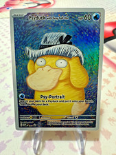 Custom Pokemon Van Gogh Psyduck With Grey Felt Hat Holo Promo With Texture na sprzedaż  Wysyłka do Poland