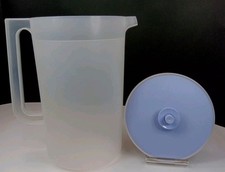 Usado, Jarro transparente Tupperware 1 galão #1416-3 com tampa de botão de lavanda - Bom estado comprar usado  Enviando para Brazil