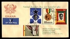 MayfairStamps Ghana 1962 Día Nacional de los Fundadores Cubierta aap_55803 segunda mano  Embacar hacia Mexico