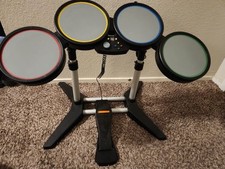 Conjunto de bateria Xbox 360 Rock Band Harmonix com fio com pedal testado funcionando sem varas comprar usado  Enviando para Brazil