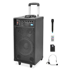 Conjunto de alto-falante Pyle portátil 800W Max 400W RMS 10" externo 3 vias PA (para peças) comprar usado  Enviando para Brazil