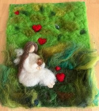 Waldorf filzbild engel gebraucht kaufen  Stuttgart