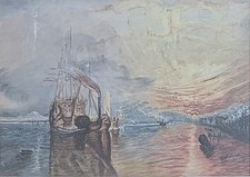 Vintage watercolour fighting for sale  PENZANCE