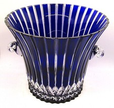 Balde de gelo Akja Castille corte azul cobalto cristal (grande) - Vintage e lindo comprar usado  Enviando para Brazil