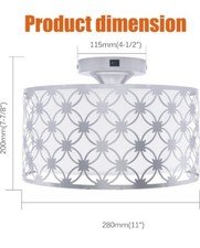 Led semi flush for sale  Greenwich