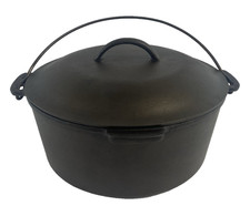 Forno holandês vintage Eclipse St. Louis #8 ferro fundido com tampa 10" temperado comprar usado  Enviando para Brazil
