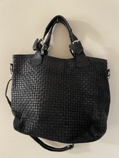 Bolsa de ombro de couro genuíno tecido bolsa em pelle feita na Itália comprar usado  Enviando para Brazil