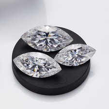 Moissanita suelta con certificación GRA blanca color D corte marquesa joyería materiales hágalo usted mismo segunda mano  Embacar hacia Mexico