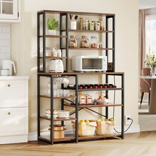 Rack para padeiros de cozinha 9 camadas com tomada elétrica suporte para micro-ondas estação de café bar comprar usado  Enviando para Brazil