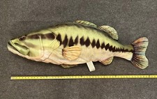 Travesseiro de peixe robalo jumbo 48" bicho de pelúcia boca grande casa na árvore crianças comprar usado  Enviando para Brazil