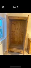 Solid pine wardrobe for sale  ROMFORD