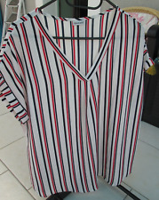 Blouse rayée blanc d'occasion  Parigné-l'Évêque