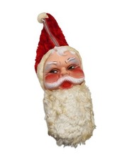 Bolsa de meia vintage Bijou Toys rosto de borracha Papai Noel com zíper 18" comprar usado  Enviando para Brazil