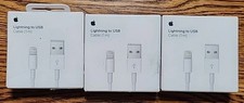 Pacote com 3 100% Original OEM Apple MUQW3AM/A 1M 3Ft White Lightning para Cabo USB comprar usado  Enviando para Brazil