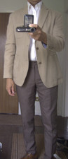 Mens herringbone beige for sale  UK