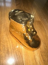 Shiny gold shoe for sale  SOUTHALL