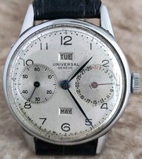 UNIVERSAL GENEVE Triple-Date Ref. Relógio de tamanho médio 21301 corda manual aço 32mm comprar usado  Enviando para Brazil