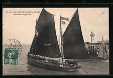 Old postcard boulogne d'occasion  Expédié en Belgium